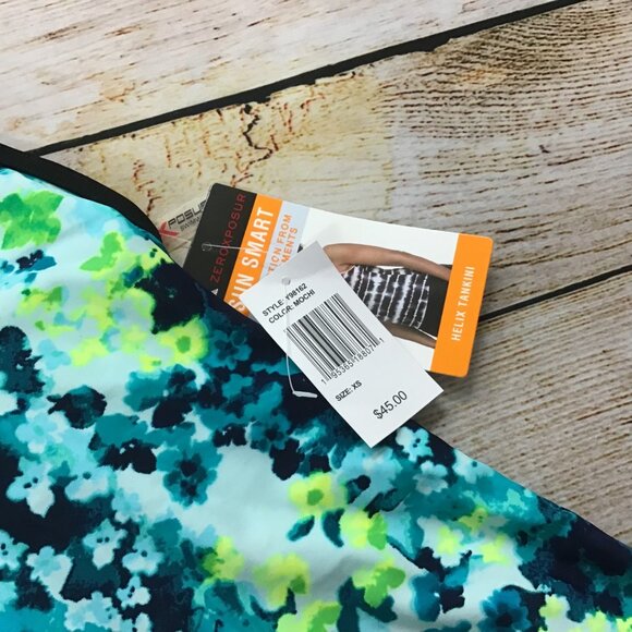 NWT ZeroXposur Women's Floral Print Sun Smart UPF 30+ 2 Piece Swim Suit Size XS - Picture 11 of 12